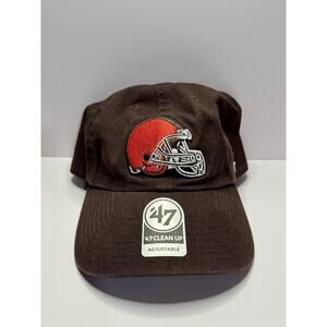 '47 Brand - Cleveland Browns Hat Cap Adjustable NFL Clean Up Helmet StrapBack
